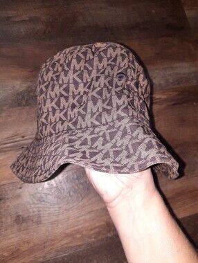 Michael Kors Monogram Bucket Hat in Brown